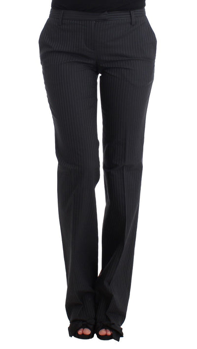 Gray striped dress pants