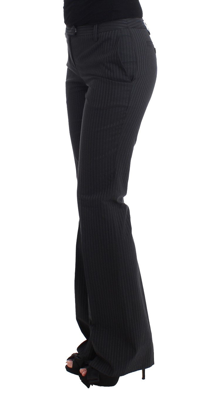 Gray striped dress pants