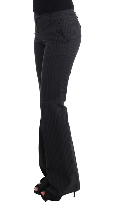 Gray striped dress pants