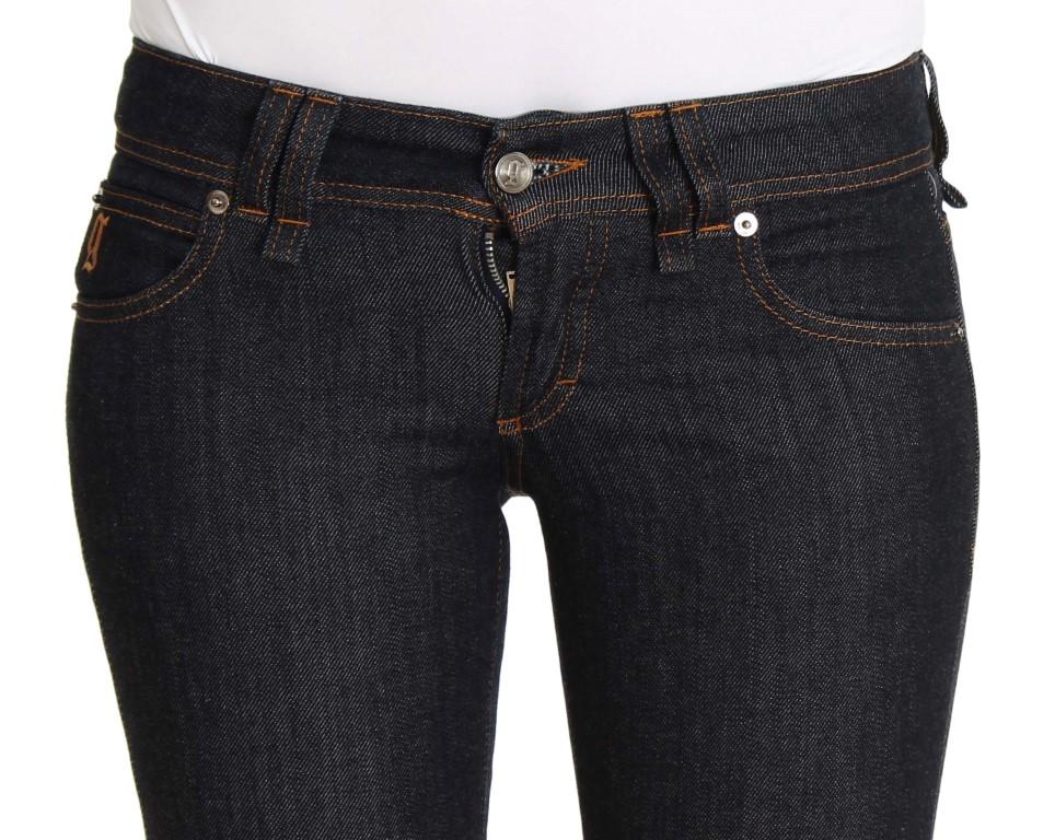 Dark Blue Slim Fit Cotton Stretch Denim Jeans