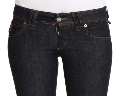Dark Blue Slim Fit Cotton Stretch Denim Jeans