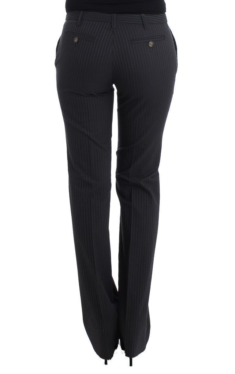 Gray striped dress pants