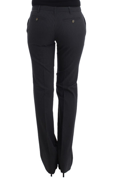 Gray striped dress pants
