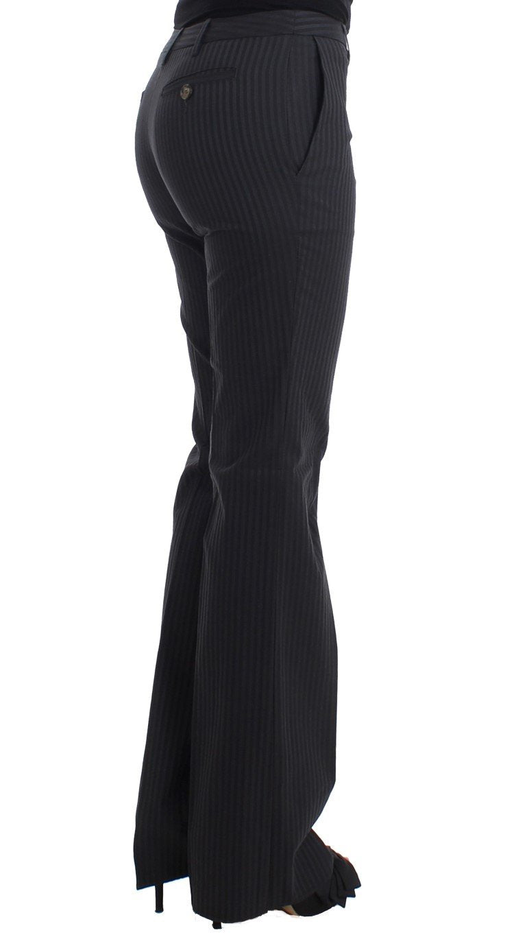 Gray striped dress pants