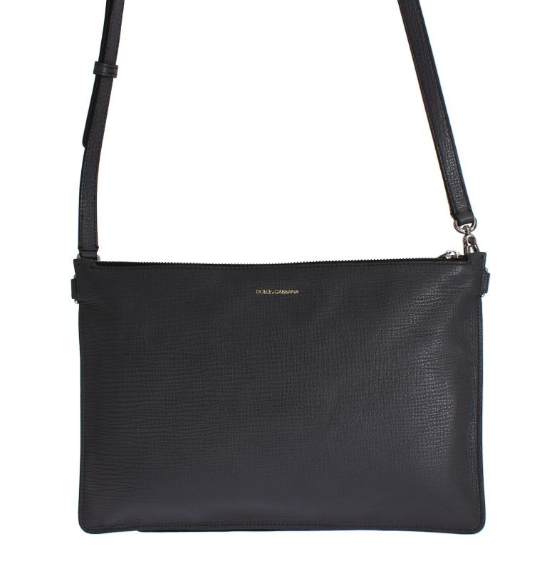 Gray Lizard Leather Shoulder Cross Body Messenger Bag