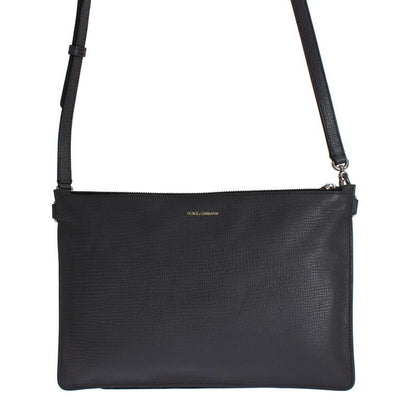 Gray Lizard Leather Shoulder Cross Body Messenger Bag