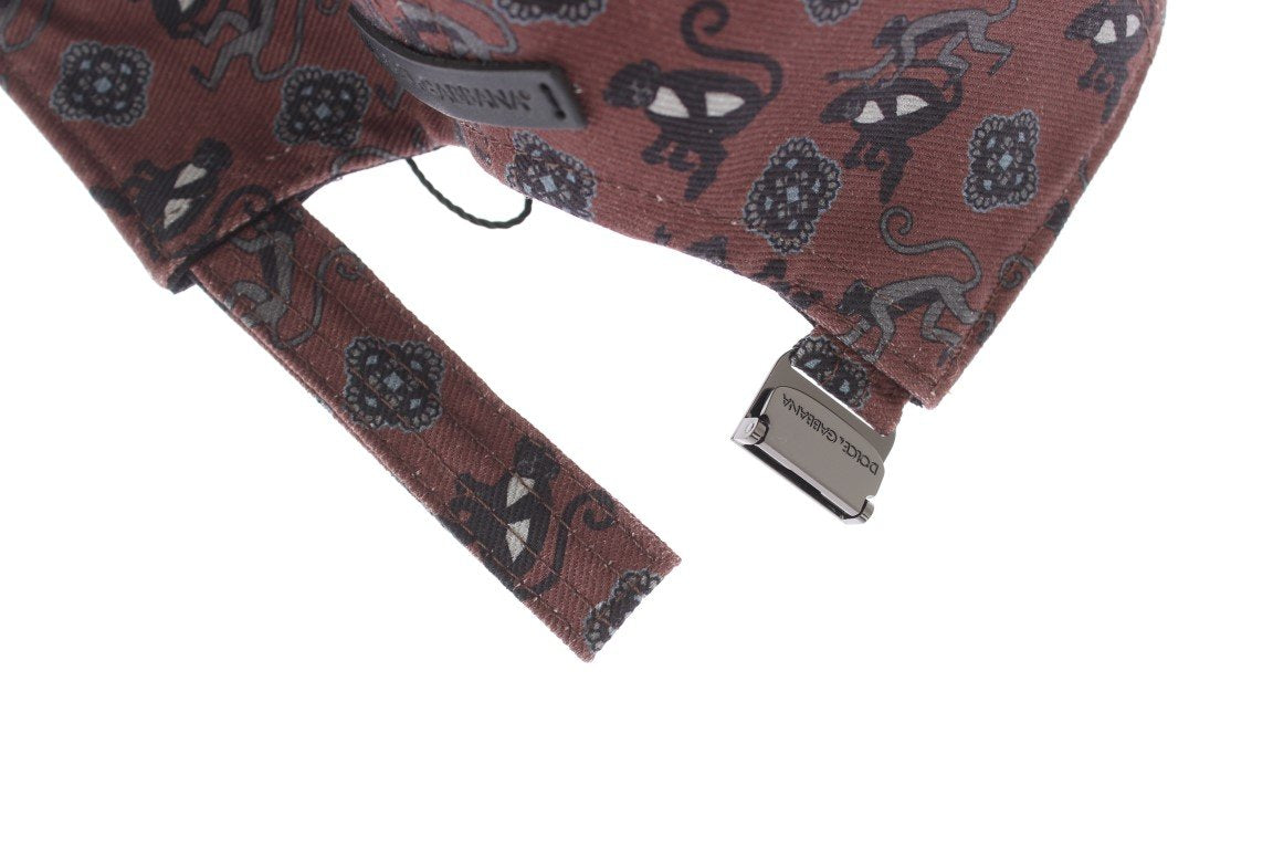 Bordeaux Pattern Cotton Flat Bill Cap