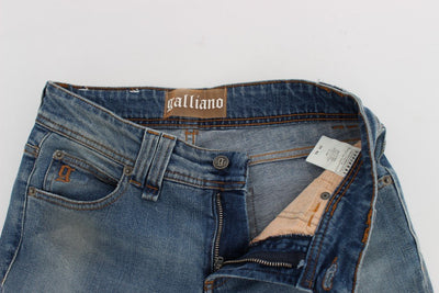 Blue Wash Cotton Stretch Flare Bootcut Jeans