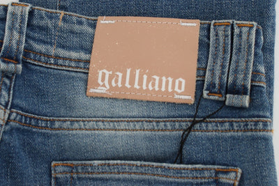Blue Wash Cotton Stretch Flare Bootcut Jeans