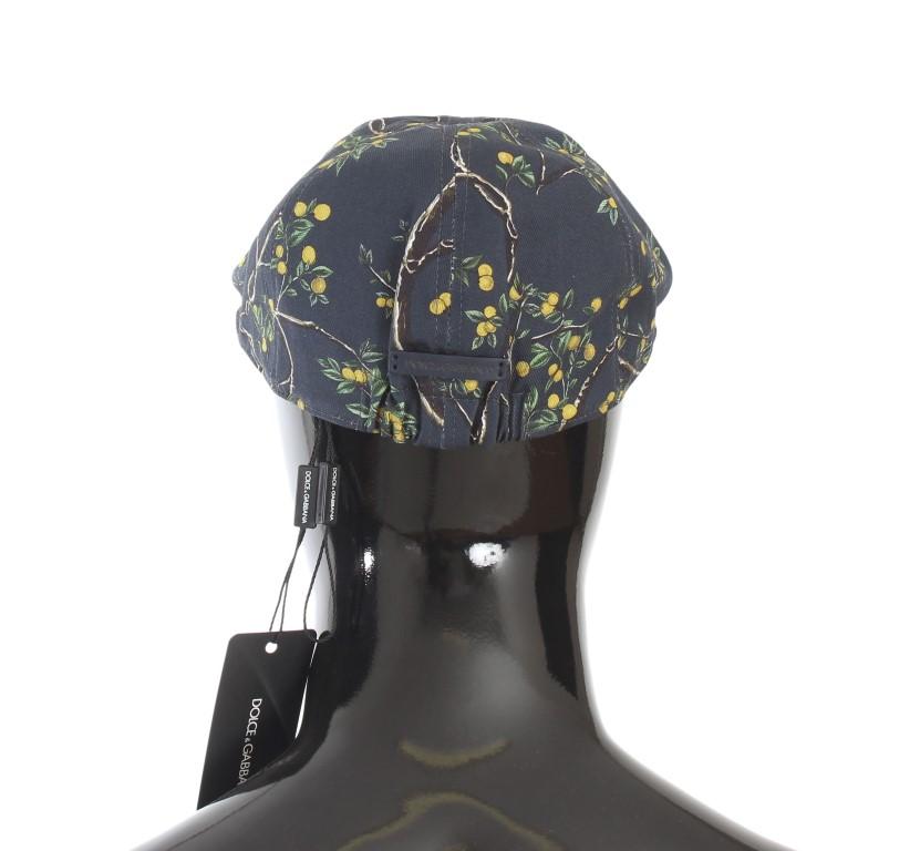 Blue Bird Forest Pattern Newsboy Hat