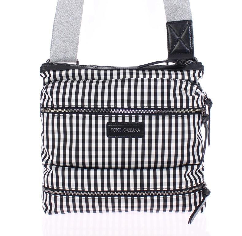 Black canvas messenger bag