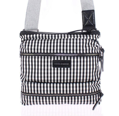 Black canvas messenger bag