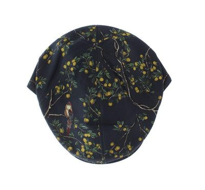 Blue Bird Forest Pattern Newsboy Hat