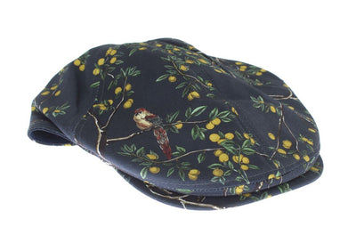 Blue Bird Forest Pattern Newsboy Hat
