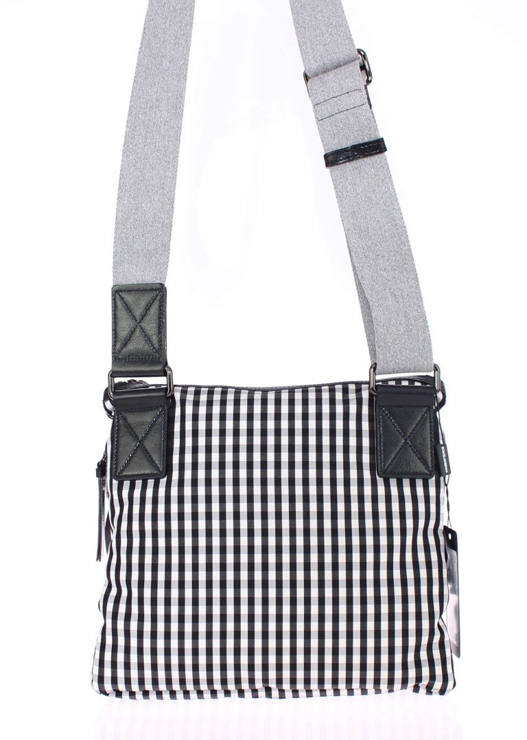 Black canvas messenger bag