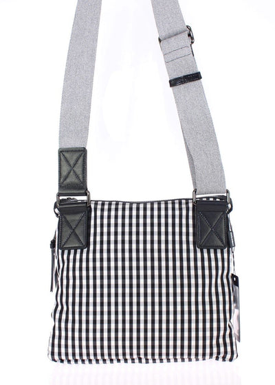 Black canvas messenger bag