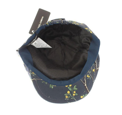 Blue Bird Forest Pattern Newsboy Hat