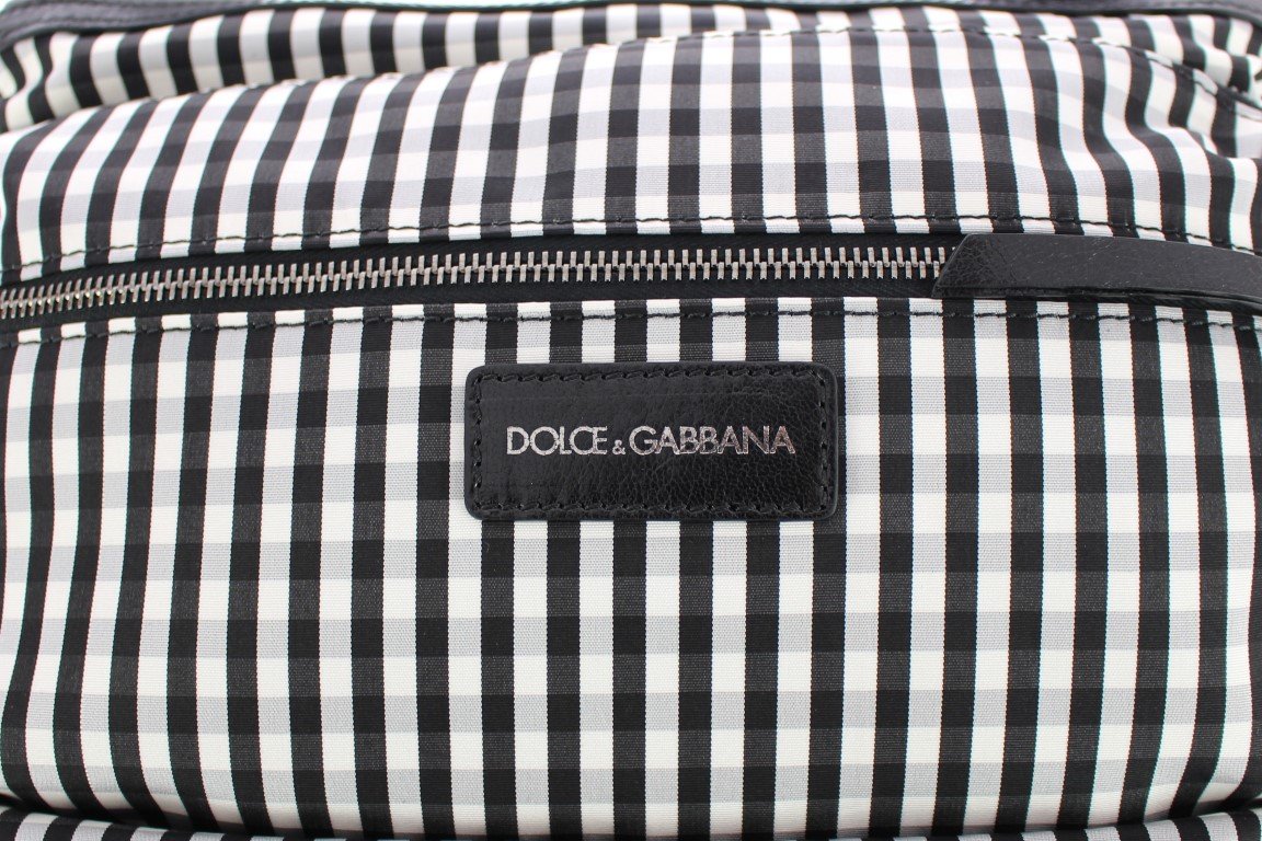 Black canvas messenger bag