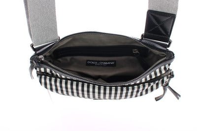 Black canvas messenger bag