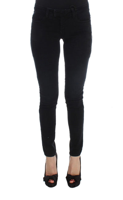 Black Cotton Slim Fit Denim Jeans