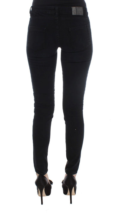Black Cotton Slim Fit Denim Jeans