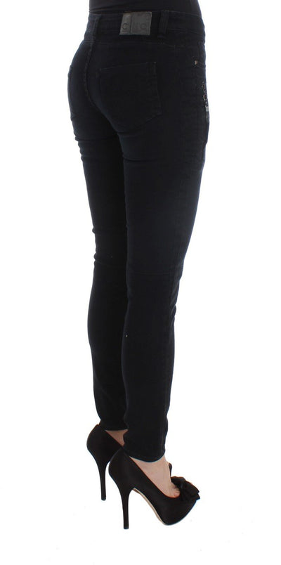 Black Cotton Slim Fit Denim Jeans