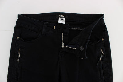 Black Cotton Slim Fit Denim Jeans