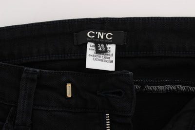 Black Cotton Slim Fit Denim Jeans