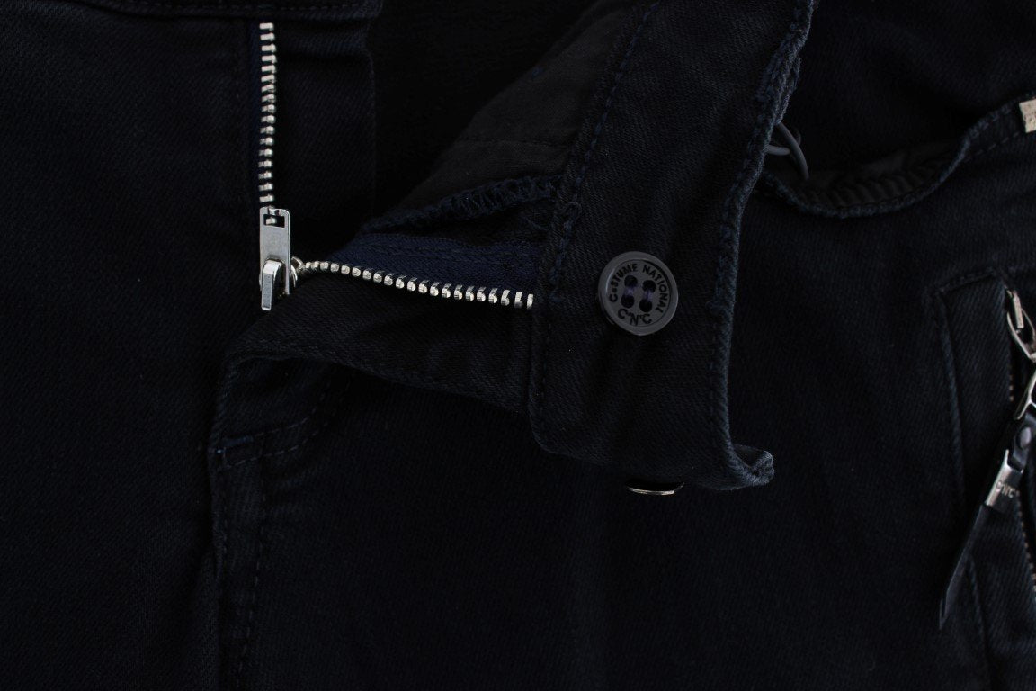 Black Cotton Slim Fit Denim Jeans