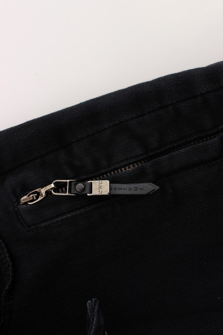 Black Cotton Slim Fit Denim Jeans