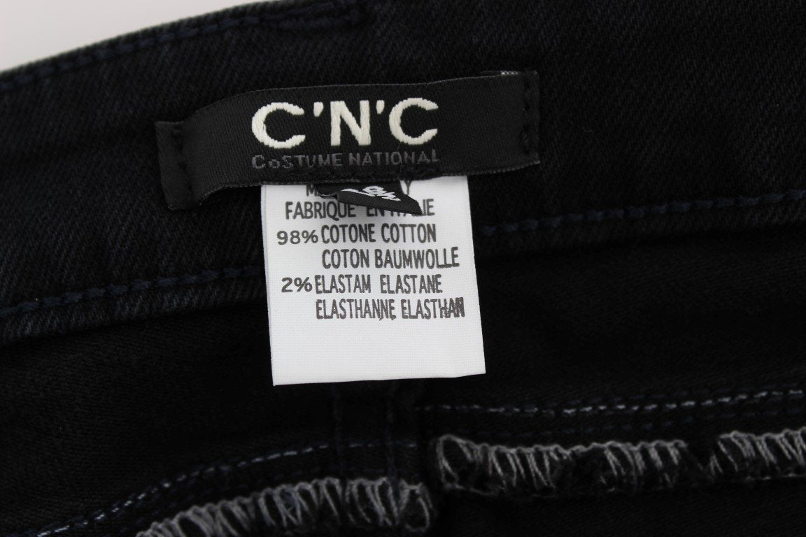 Black Cotton Slim Fit Denim Jeans