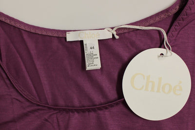 Purple shortsleeve crewneck t-shirt