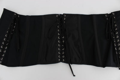 Black Stretch Waist Strap Corset Belt