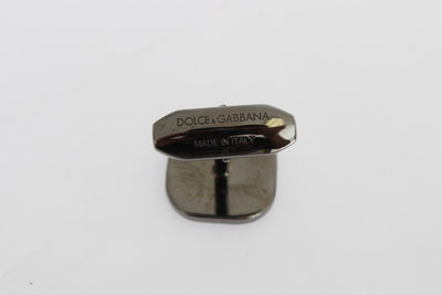 Silver Brass Multicolor Stone Cufflinks