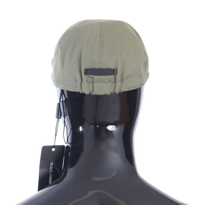 Green Cotton Newsboy Cap