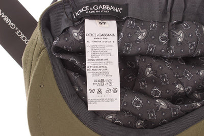 Green Cotton Newsboy Cap