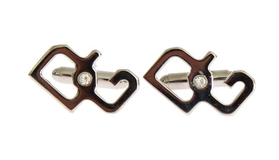 Silver Brass Logo Cufflinks