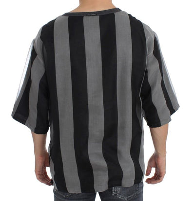 Bull Torero Gray Silk Crewneck T-shirt