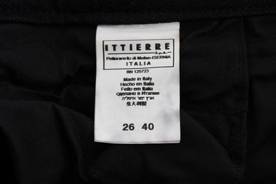 Black Cotton Slouchy Slims Fit Jeans