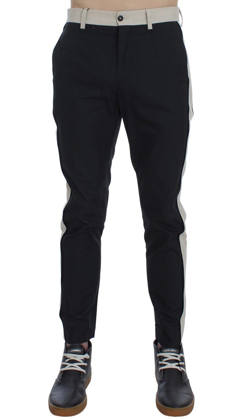 Black Slim Fit Casual Chinos Pants