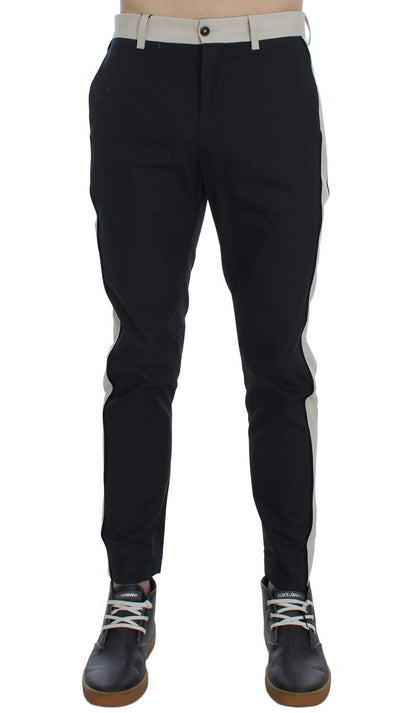 Black Slim Fit Casual Chinos Pants