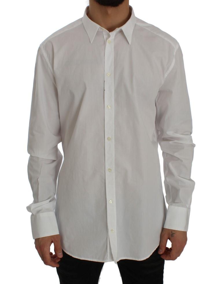 White Cotton GOLD Slim Fit Dress Shirt
