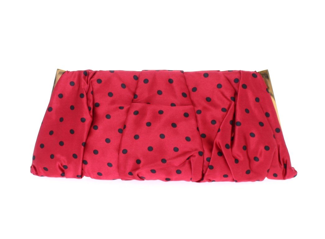 Red Polka Dot Miss Lady Satin Clutch