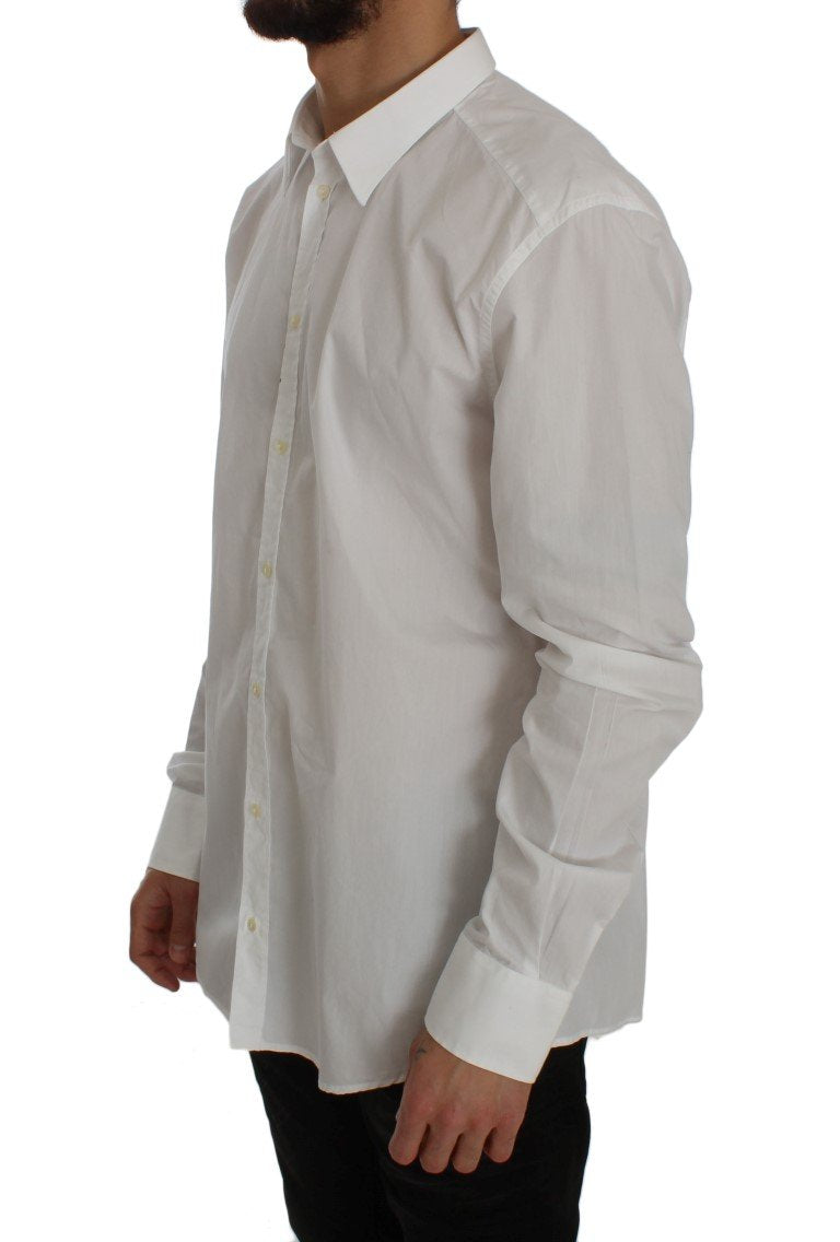 White Cotton GOLD Slim Fit Dress Shirt