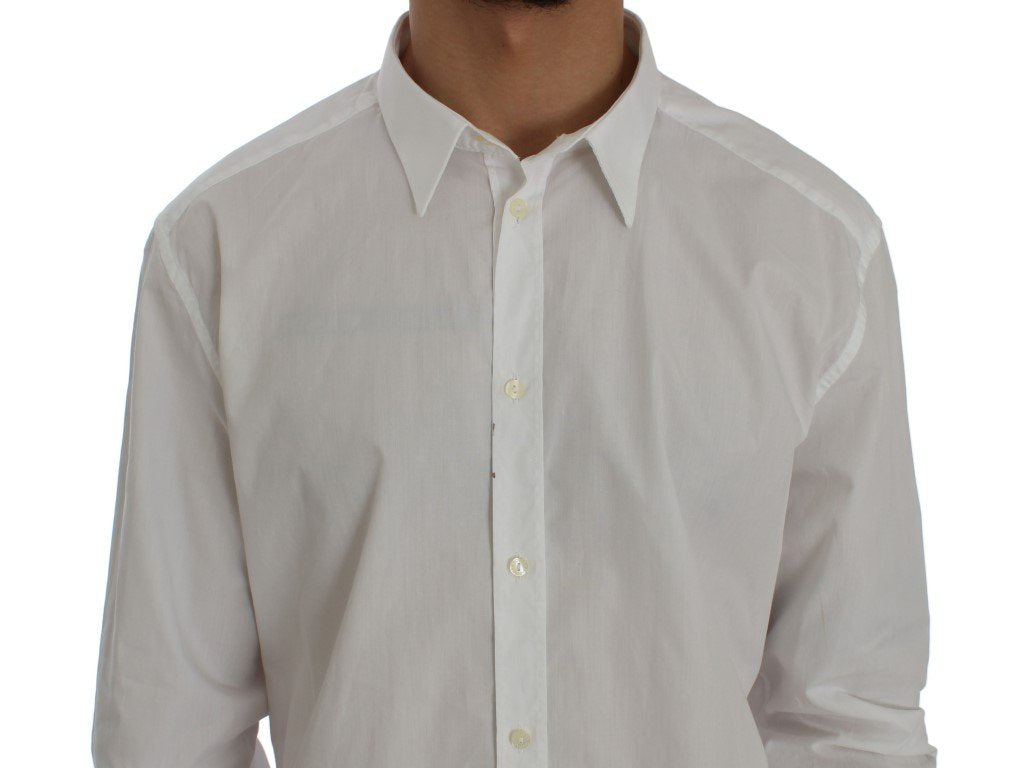White Cotton GOLD Slim Fit Dress Shirt