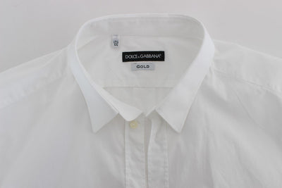 White Cotton GOLD Slim Fit Dress Shirt
