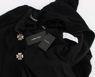Black Stretch A-Line Shift Crystal Dress