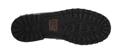 Black Leather Platform Loafers