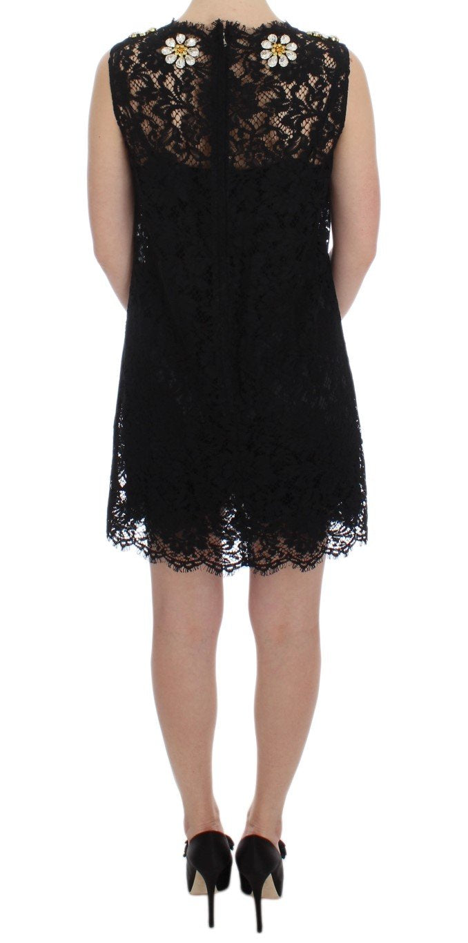 Black Lace Shift Sicily Crystal Dress
