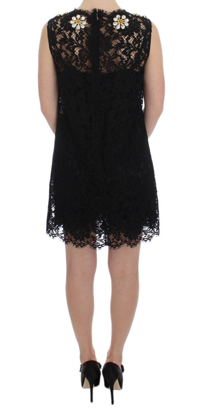 Black Lace Shift Sicily Crystal Dress